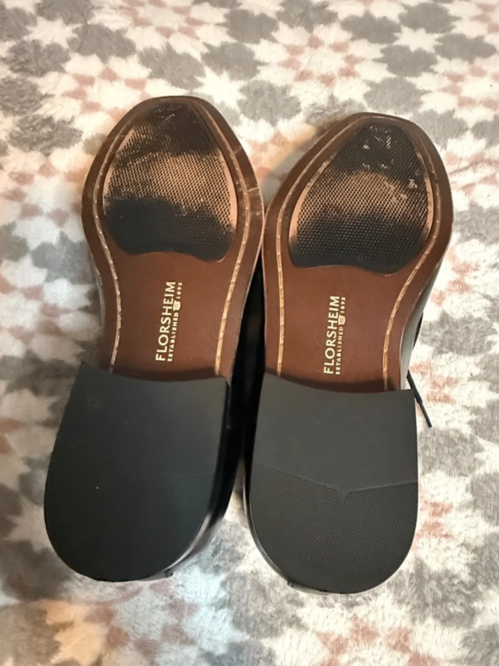 Florsheim Black Patent Cap-Toe Lace-Up Oxfords